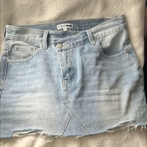 Fashion Nova Light Blue Denim Skirt